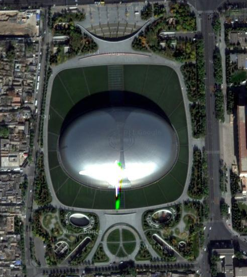 El Gran teatro nacional de China en los mapas de Turismogoogle