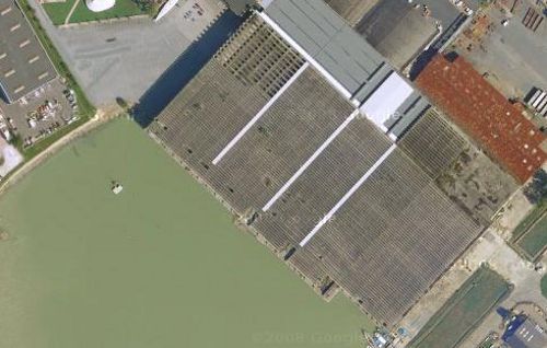 La base de submarinos U-Boot en Burdeos en los mapas de Turismogoogle